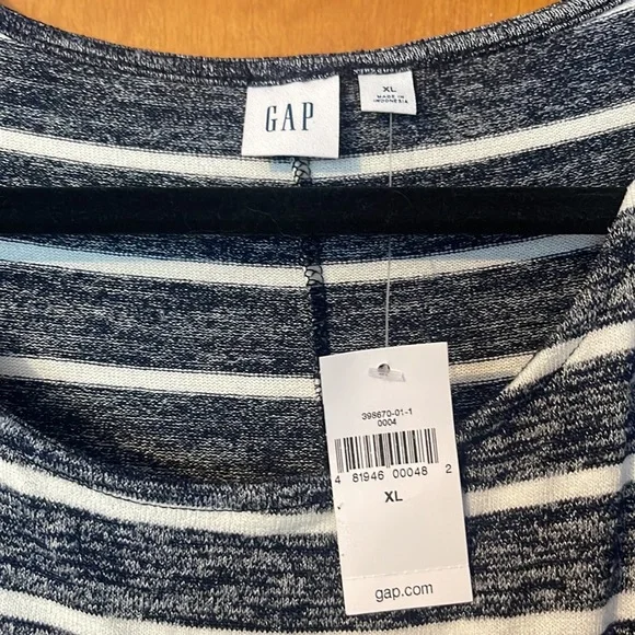 NWT Gap Navy Striped Dress XL - Picture 2 of 5